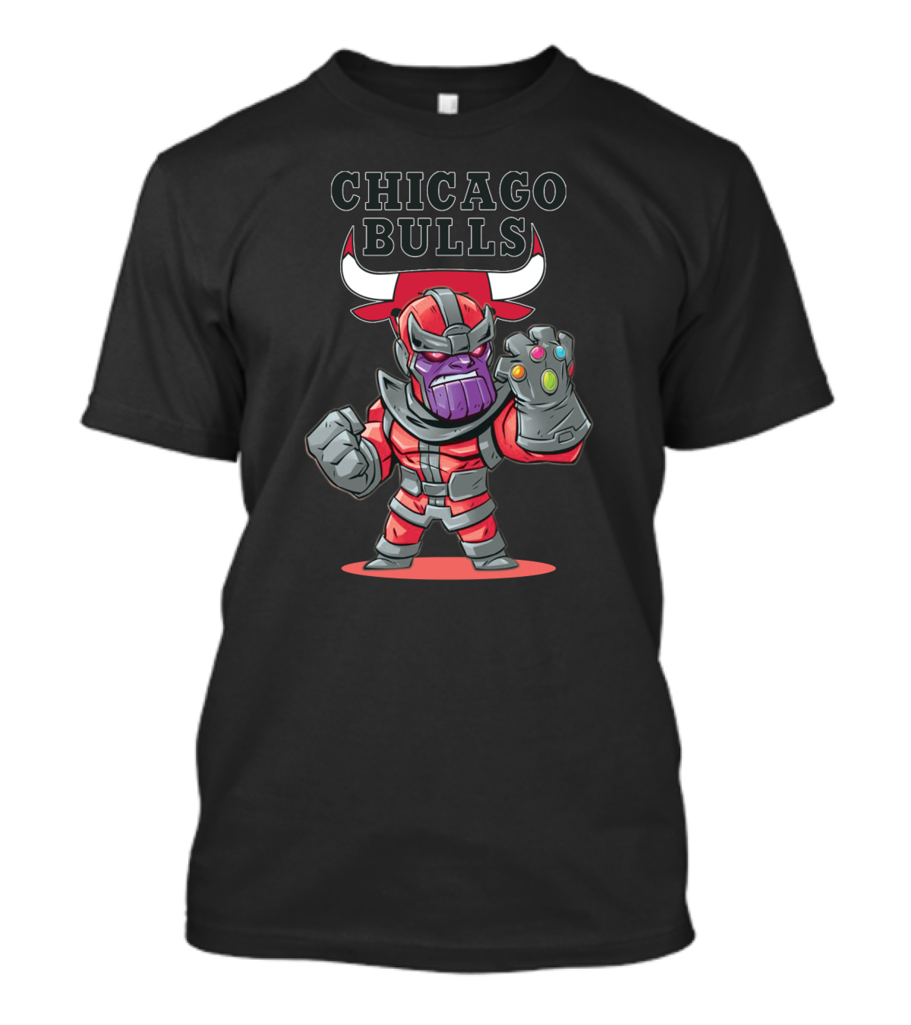 Chicago Bulls Fans Thanos Infinity Gauntlet Character T-Shirt
