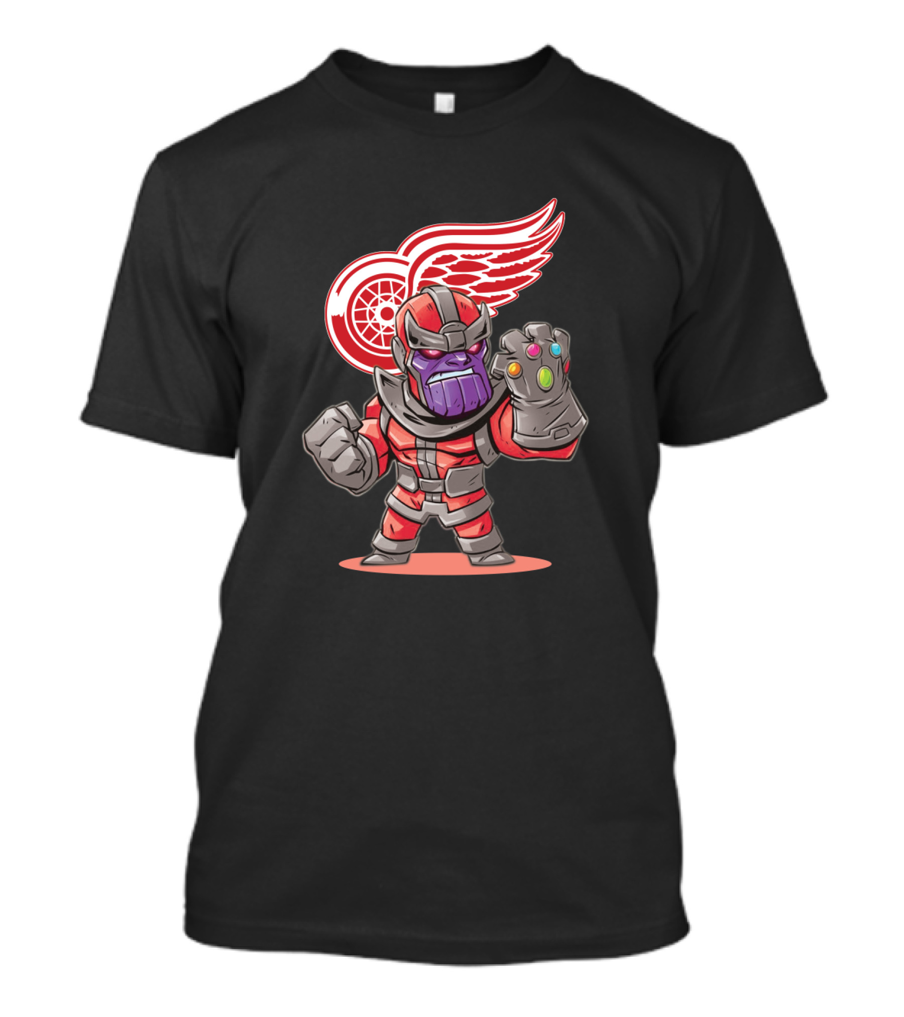 Thanos Red Wings Mashup With Infinity Gauntlet And Iconic Winged Wheel T-Shirt