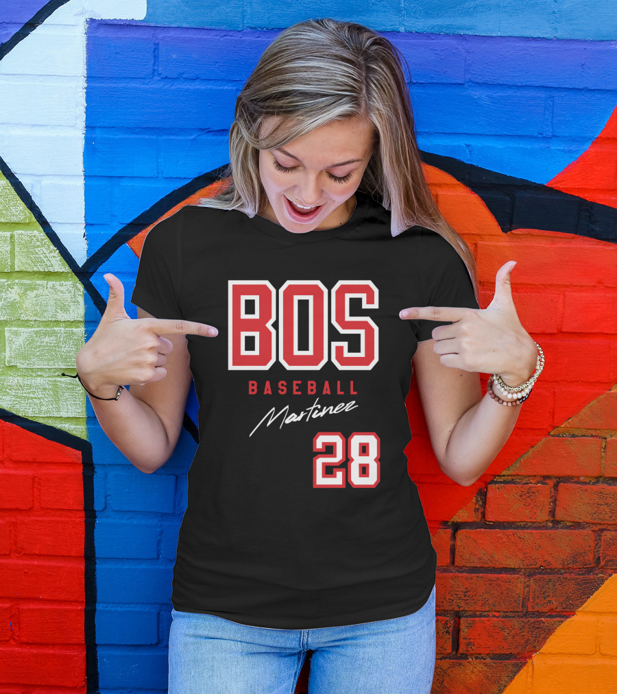 BOS Baseball Martinez 28 Boston Red Sox J D Martinez Fans T-Shirt