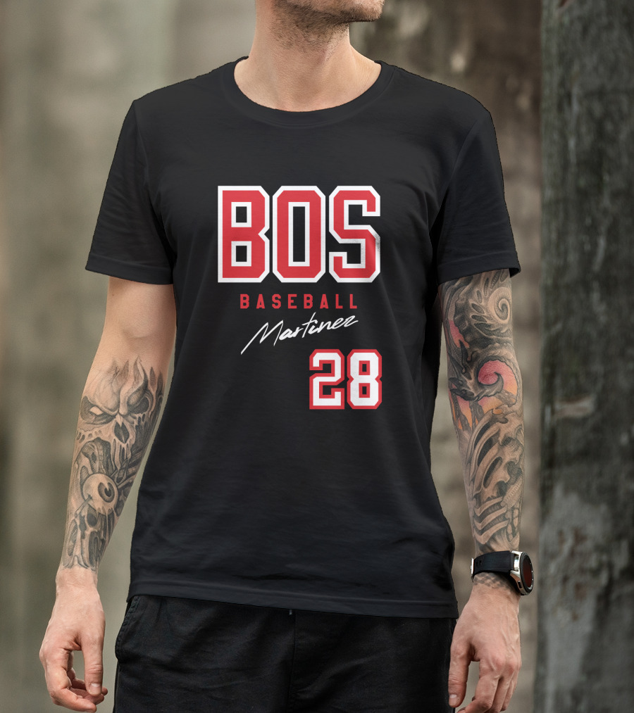 BOS Baseball Martinez 28 Boston Red Sox J D Martinez Fans T-Shirt