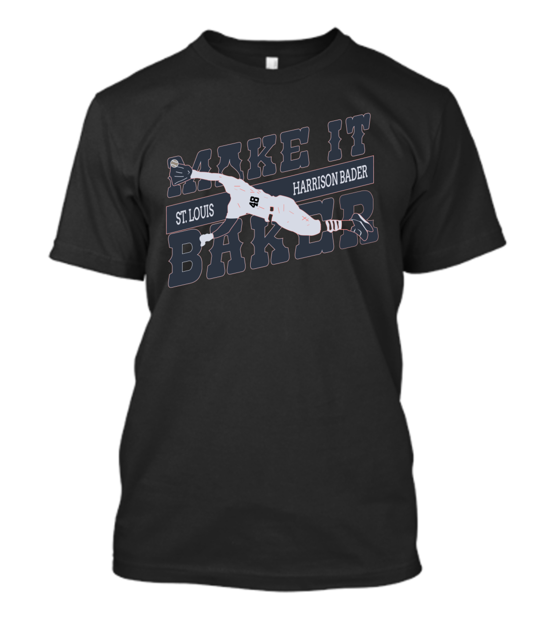 Harrison Bader Make It Bader Diving Catch St. Louis Baseball Fans T-Shirt