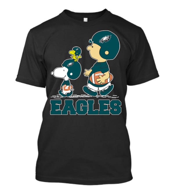 Snoopy And Woodstock Philadelphia Eagles Football Helmet Fans Eagles T-Shirt