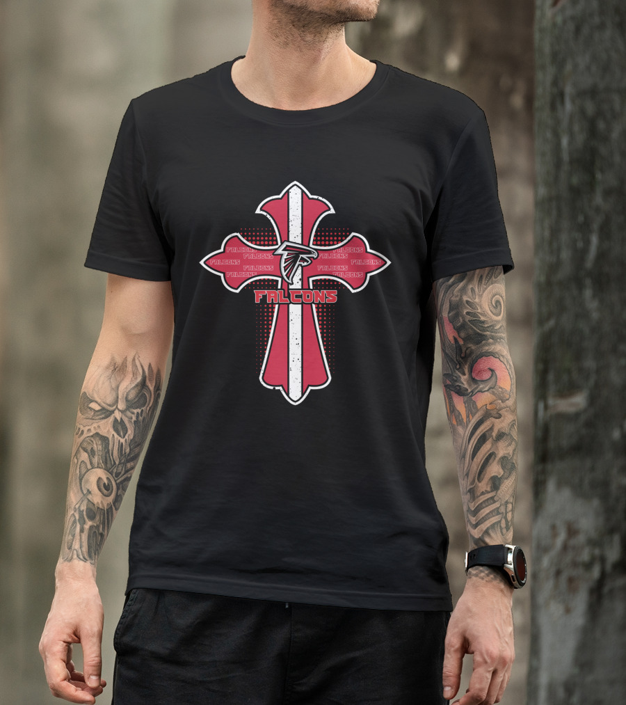 Falcons Cross For Atlanta Fans And Jesus Followers T-Shirt