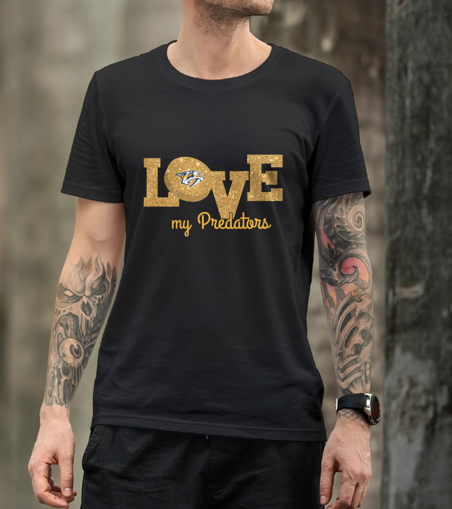 My Nashville Predators Love Glitter Display T-Shirt
