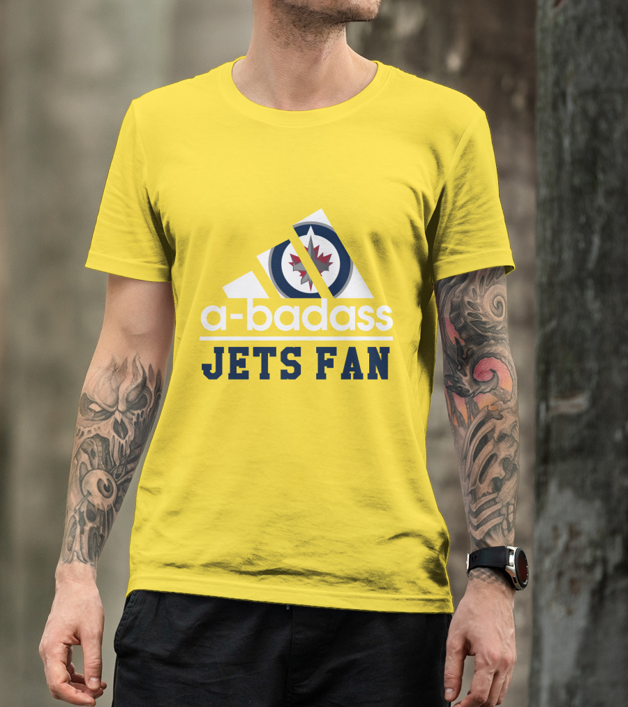 Jets Fan A-Badass Winnipeg Logo Cool T-Shirt