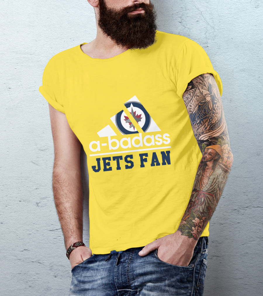 Jets Fan A-Badass Winnipeg Logo Cool T-Shirt