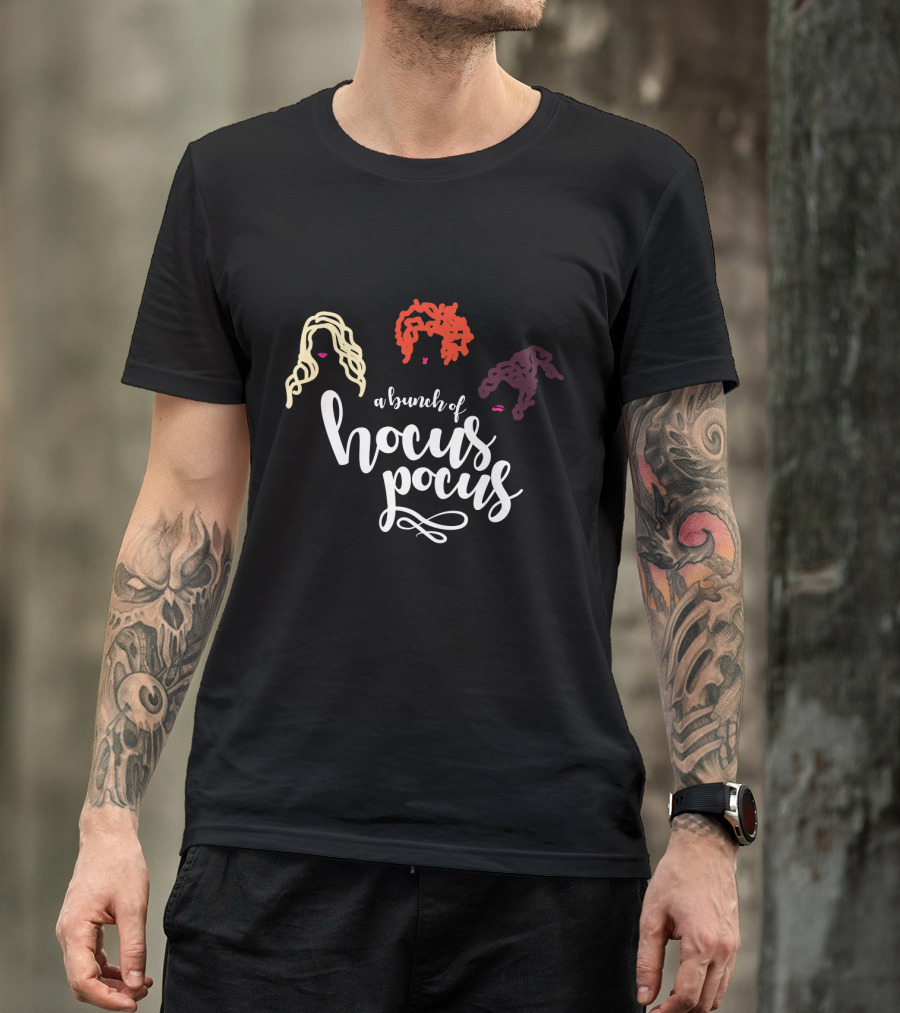 A Bunch Of Hocus Pocus With Iconic Hair Silhouettes Of Three Sisters T-Shirt