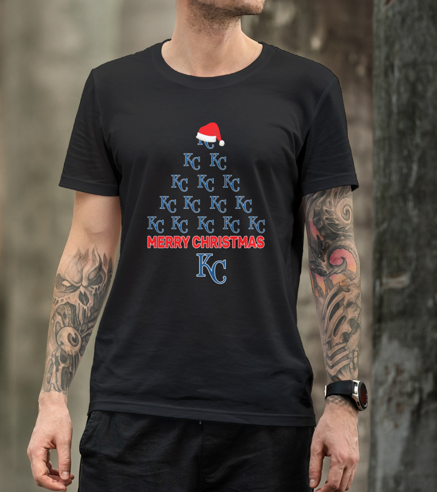 Merry Christmas Kc Royals Holiday Tree T-Shirt