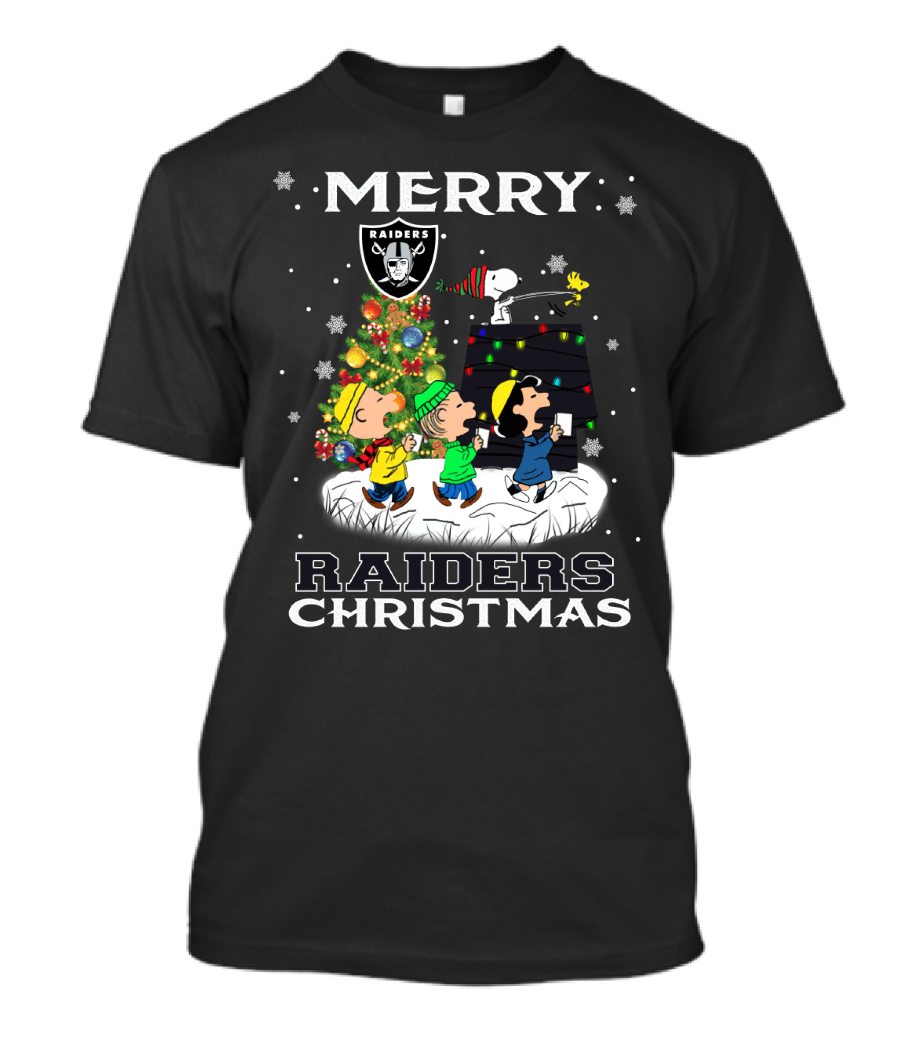 Merry Raiders Christmas For Snoopy Fans T-Shirt