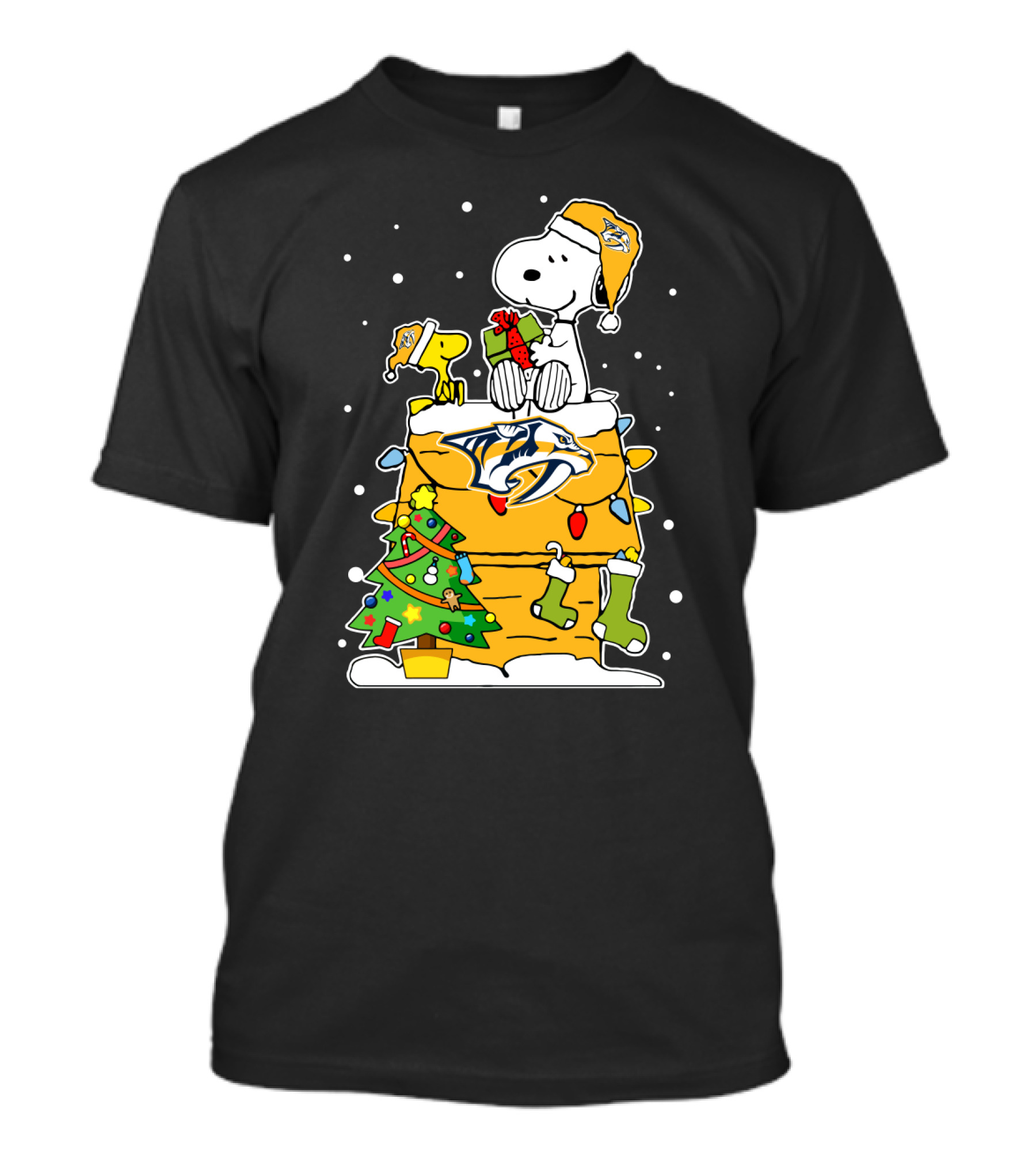 Nashville Predators Snoopy Christmas Celebration T-Shirt