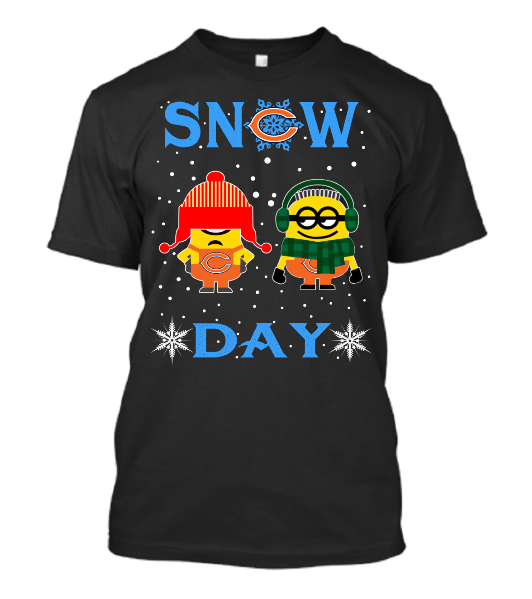 Snow Day For Chicago Bears And Minion Fans T-Shirt