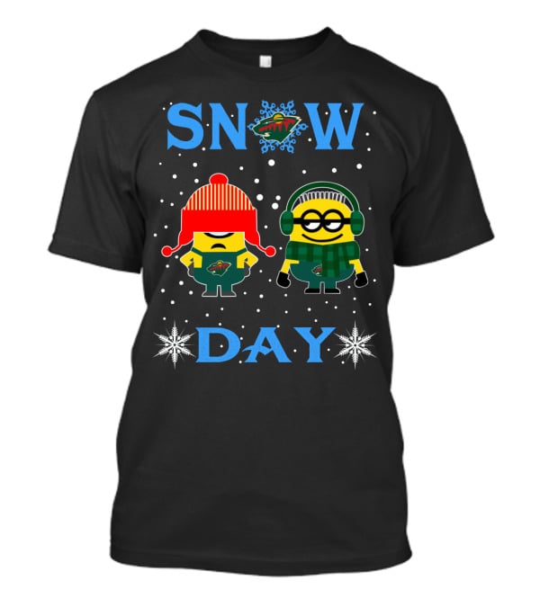 Snow Day Minnesota Wild Minion Fans T-Shirt