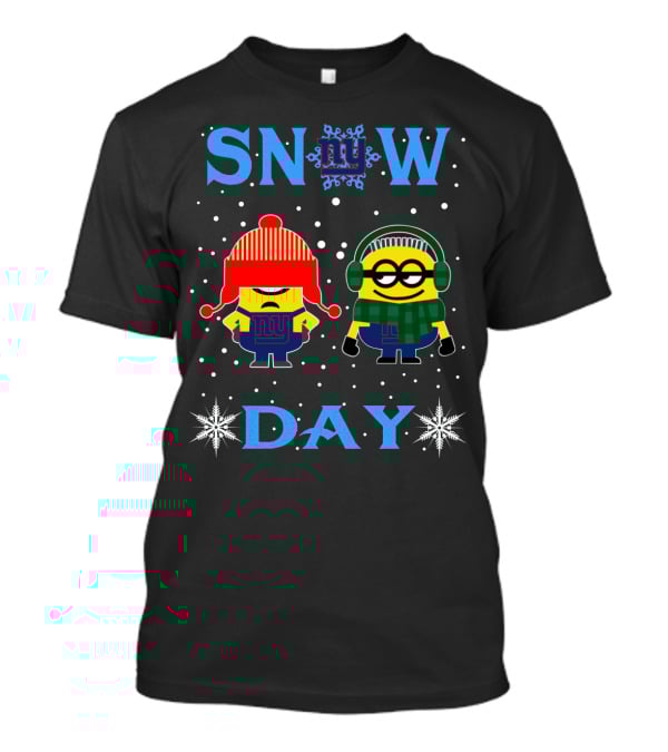 Snow Day New York Giants Minion Fans T-Shirt
