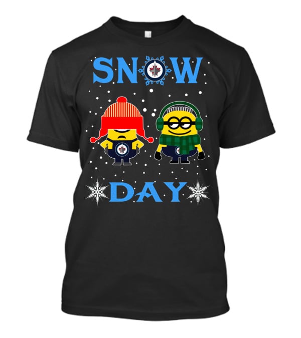 Winnipeg Jets Minions Snow Day T-Shirt