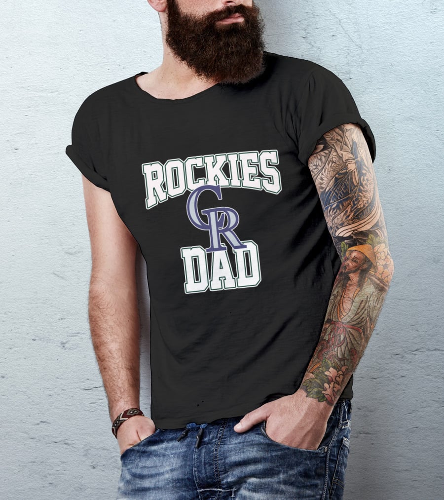 Rockies Dad CR Baseball Fan Father Gift T-Shirt