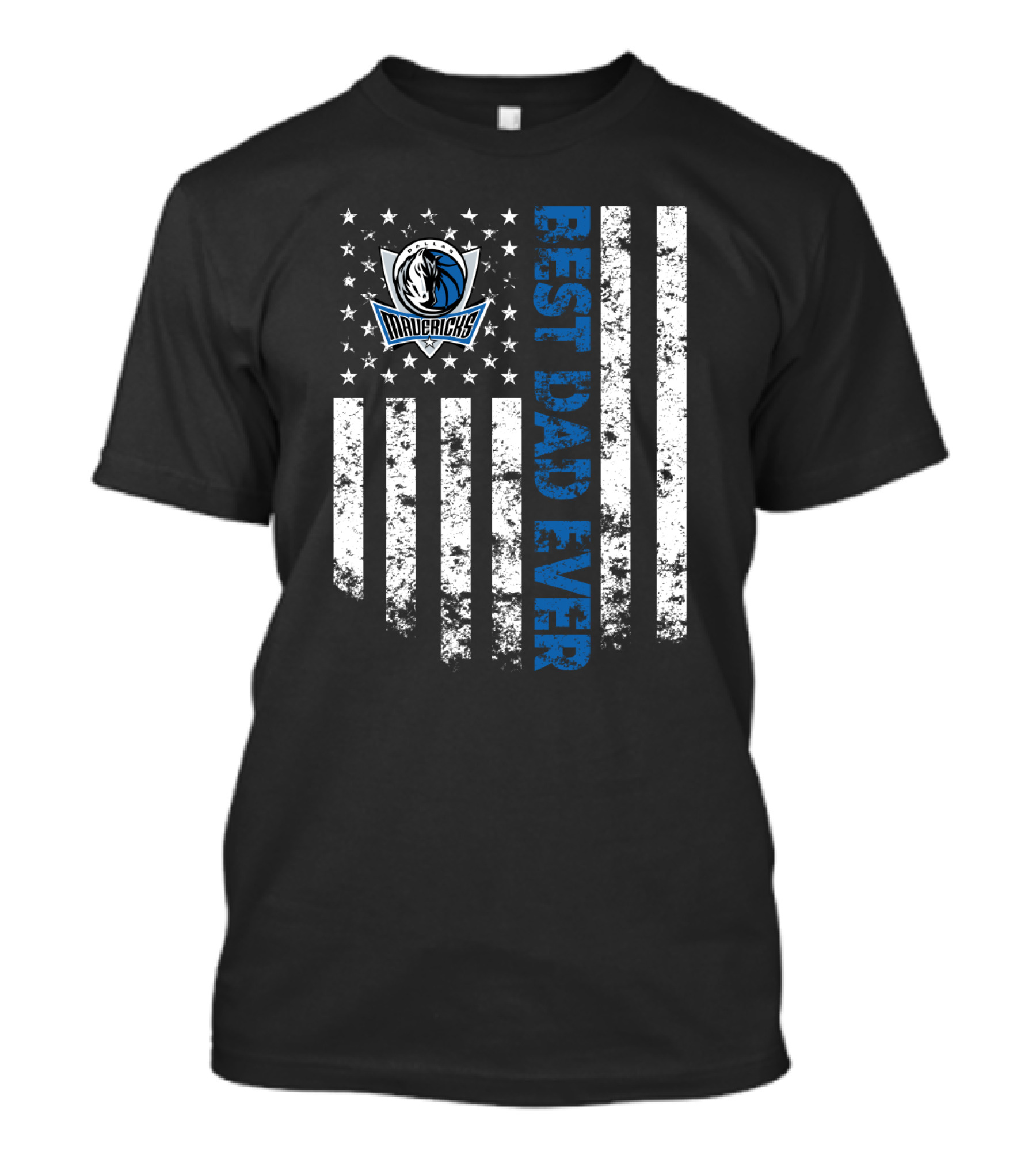 Best Mavericks Dad Ever American Flag T-Shirt