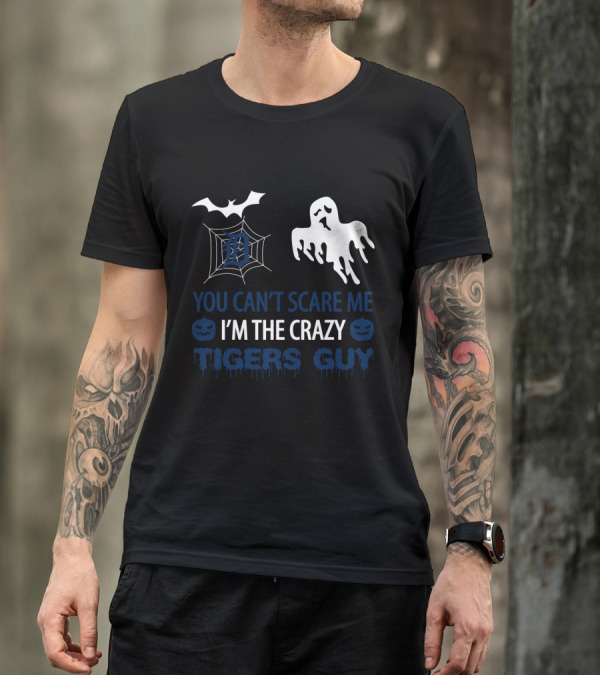 You Can't Scare Me I'm The Crazy Tigers Guy Halloween Ghost Bat Web T-Shirt