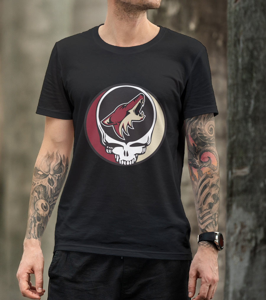 Grateful Dead Arizona Coyotes Logo Skull T-Shirt