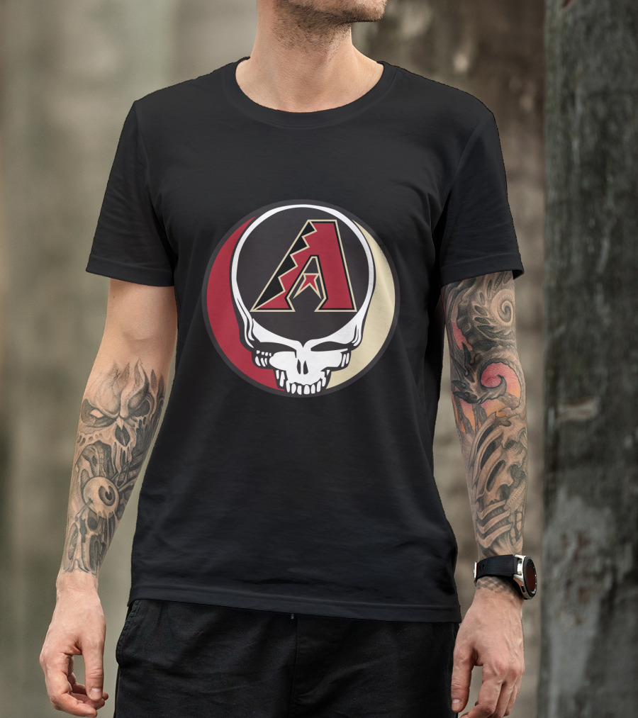 Arizona Diamondbacks Grateful Dead Skull Design For Fans T-Shirt