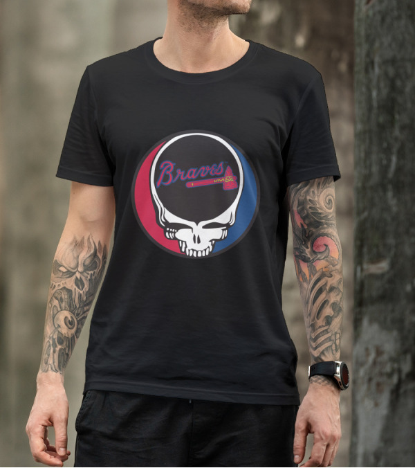 Braves And Grateful Dead Iconic Skull Logo Mashup T-Shirt