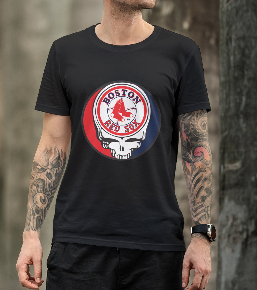 Boston Red Sox Skull Logo Grateful Dead Fans Baseball Teams T-Shirt