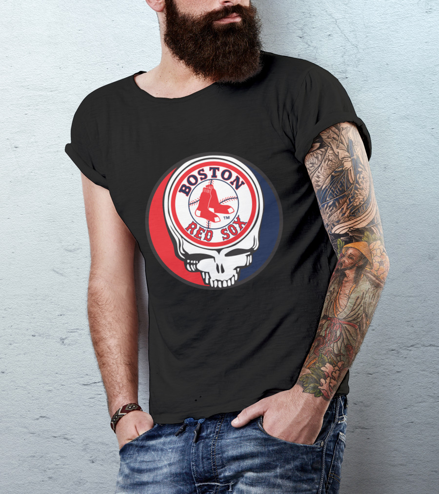 Boston Red Sox Skull Logo Grateful Dead Fans Baseball Teams T-Shirt