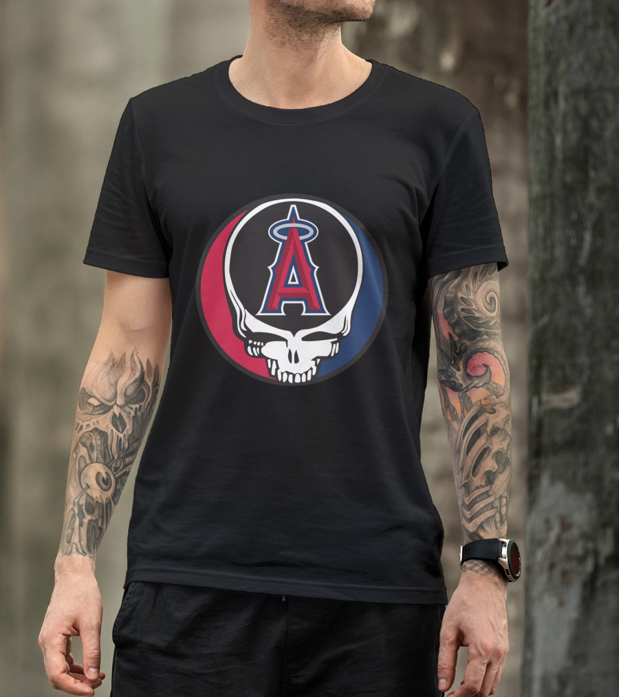 Los Angeles Angels Grateful Dead Skull Icon Logo For Fans T-Shirt