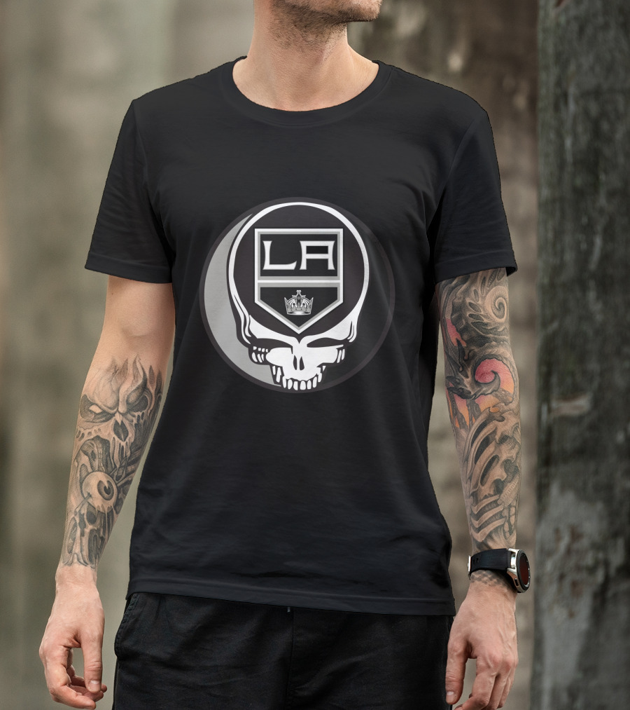 LA Kings And Grateful Dead Skull Graphic For Fans T-Shirt