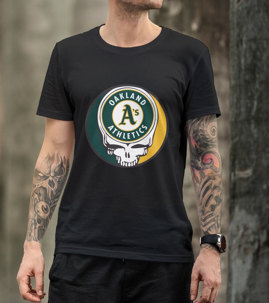 Oakland Athletics Skull Logo Grateful Dead Fan T-Shirt