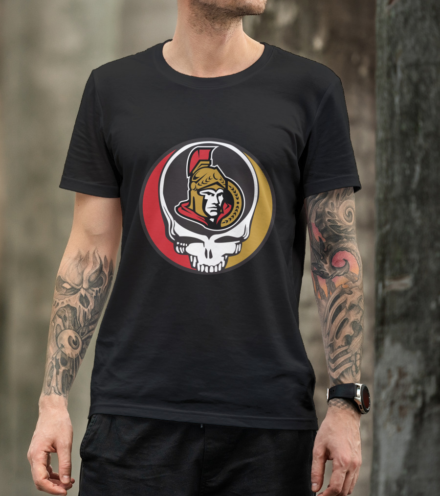 Ottawa Senators Fans Grateful Dead Skull T-Shirt