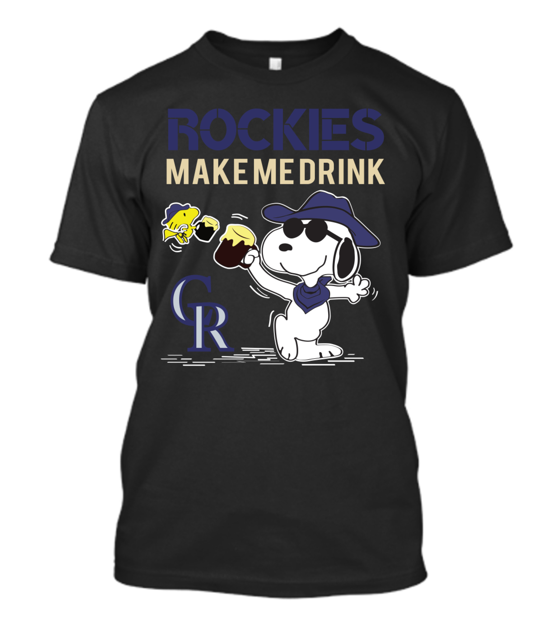 Rockies Make Me Drink Snoopy CR Colorado Rockies Fans T-Shirt