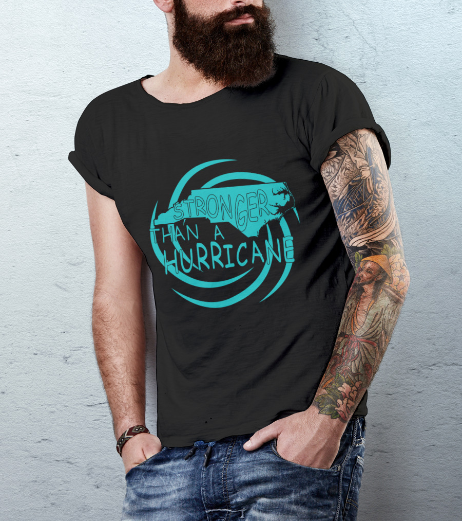 Stronger Than A Hurricane North Carolina Swirl T-Shirt