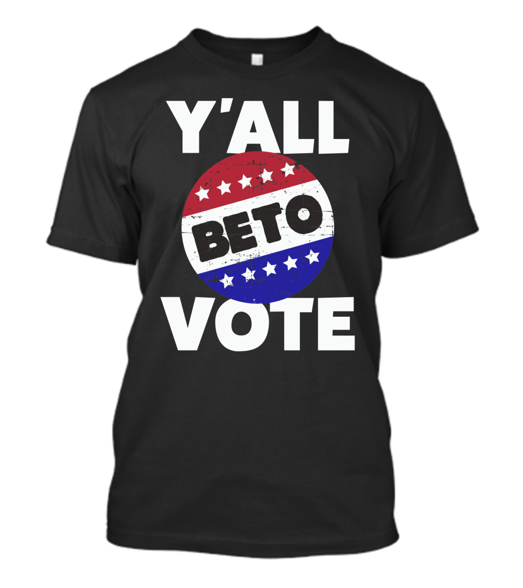 Y'All Vote Beto Red White Blue Stars T-Shirt