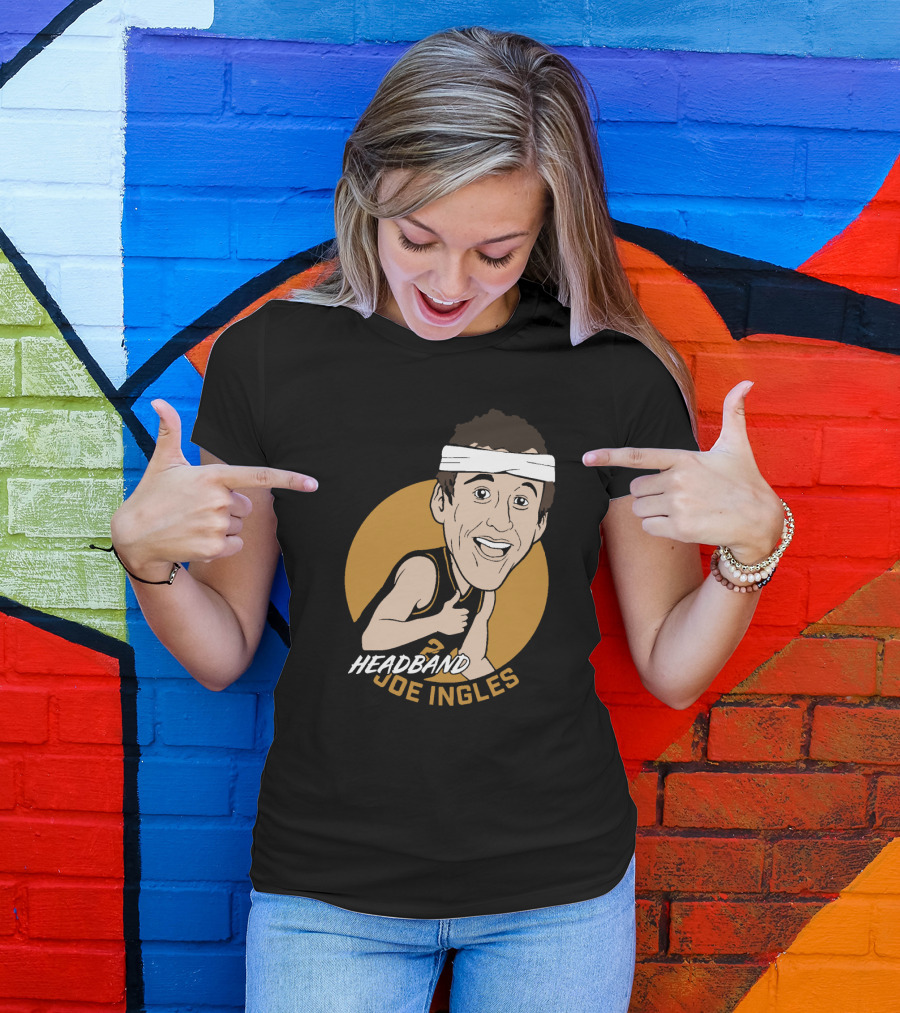 Headband Joe Ingles Cartoon Character With Headband And Thumbs Up Basketball Reference T-Shirt