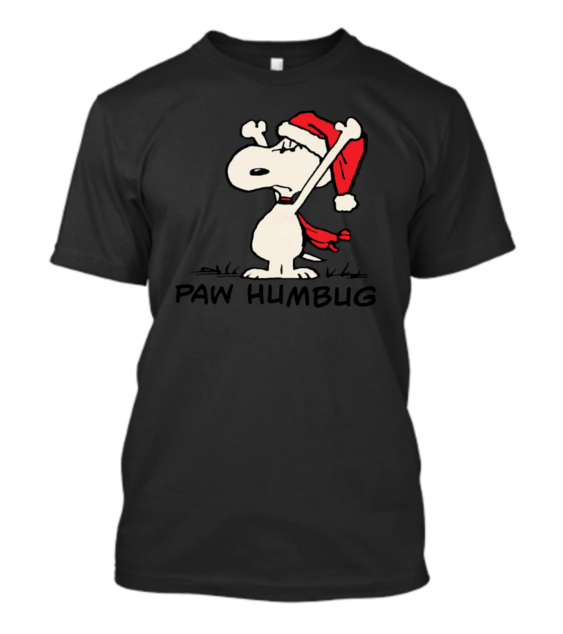 Snoopy Paw Humbug Christmas Santa Hat T-Shirt