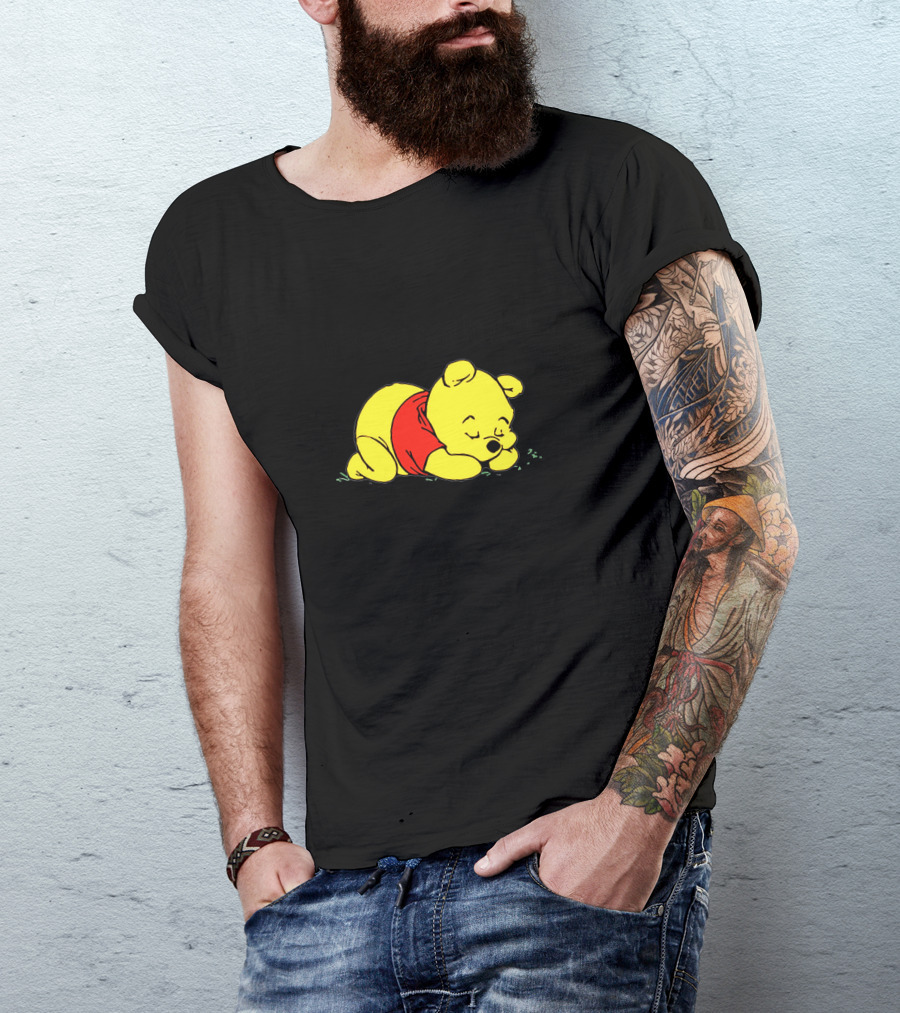 Winnie The Pooh I Like To Stay In Bed It's Too Peopley Outside T-Shirt