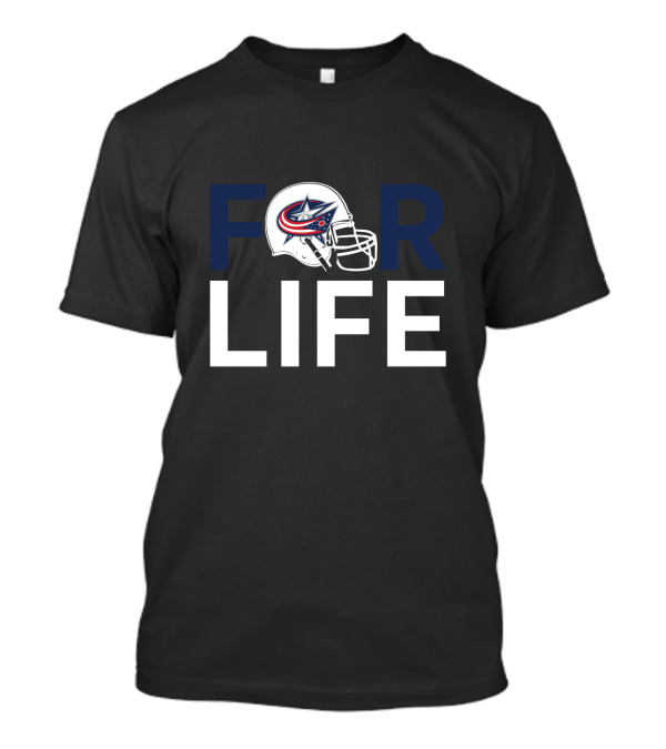 Columbus Blue Jackets Helmet Emblem For Life T-Shirt
