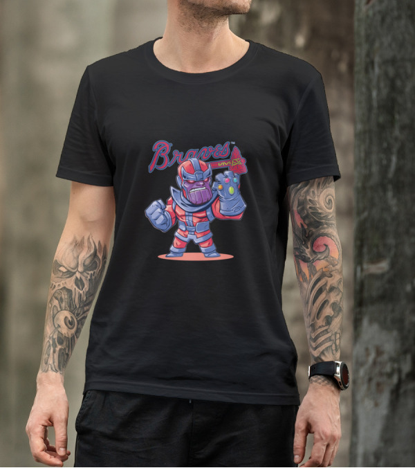 Atlanta Braves Fans Mashup With Thanos Inspired Character T-Shirt