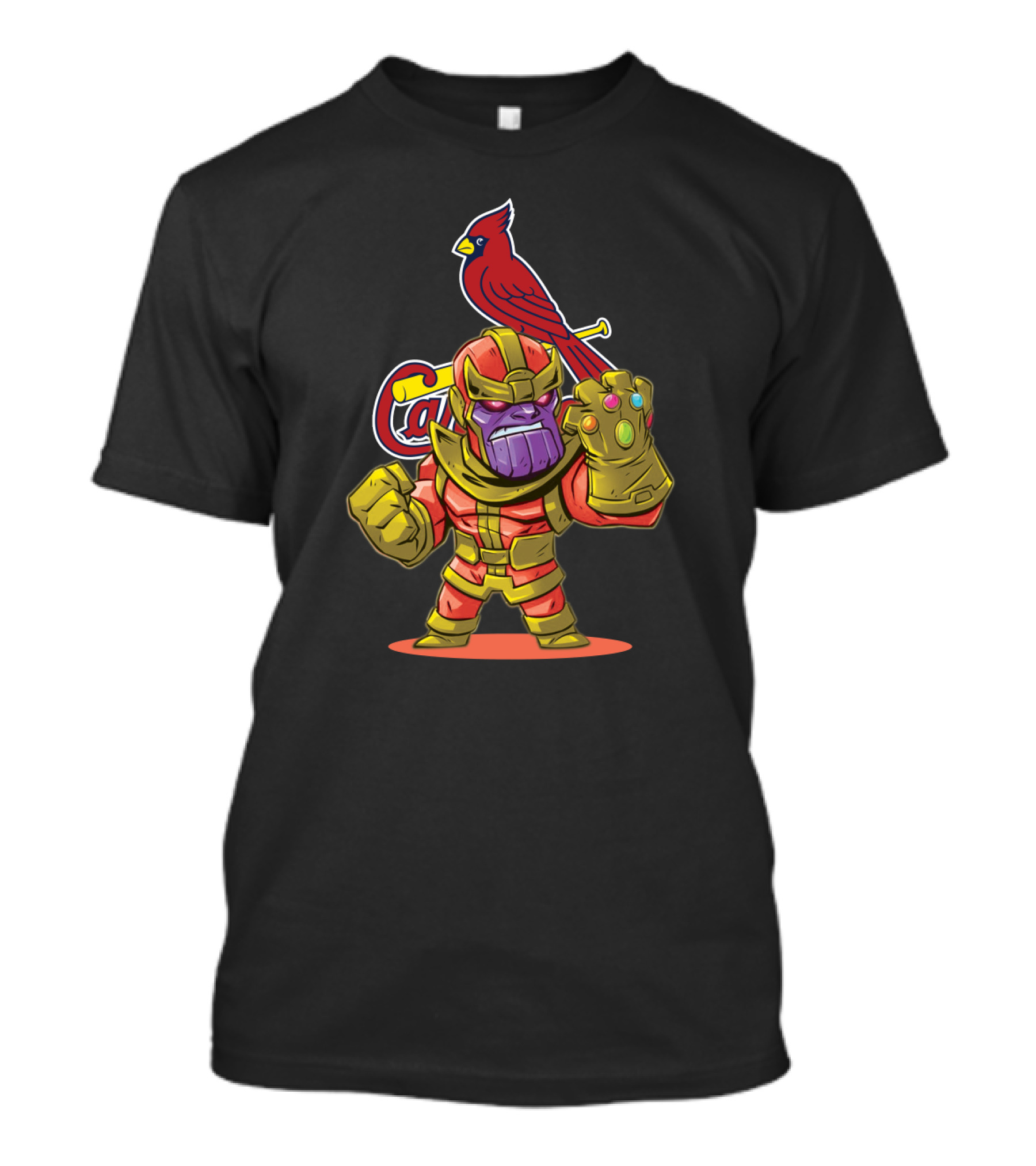 Thanos Infinity Gauntlet Meets St. Louis Cardinals Baseball Fan T-Shirt