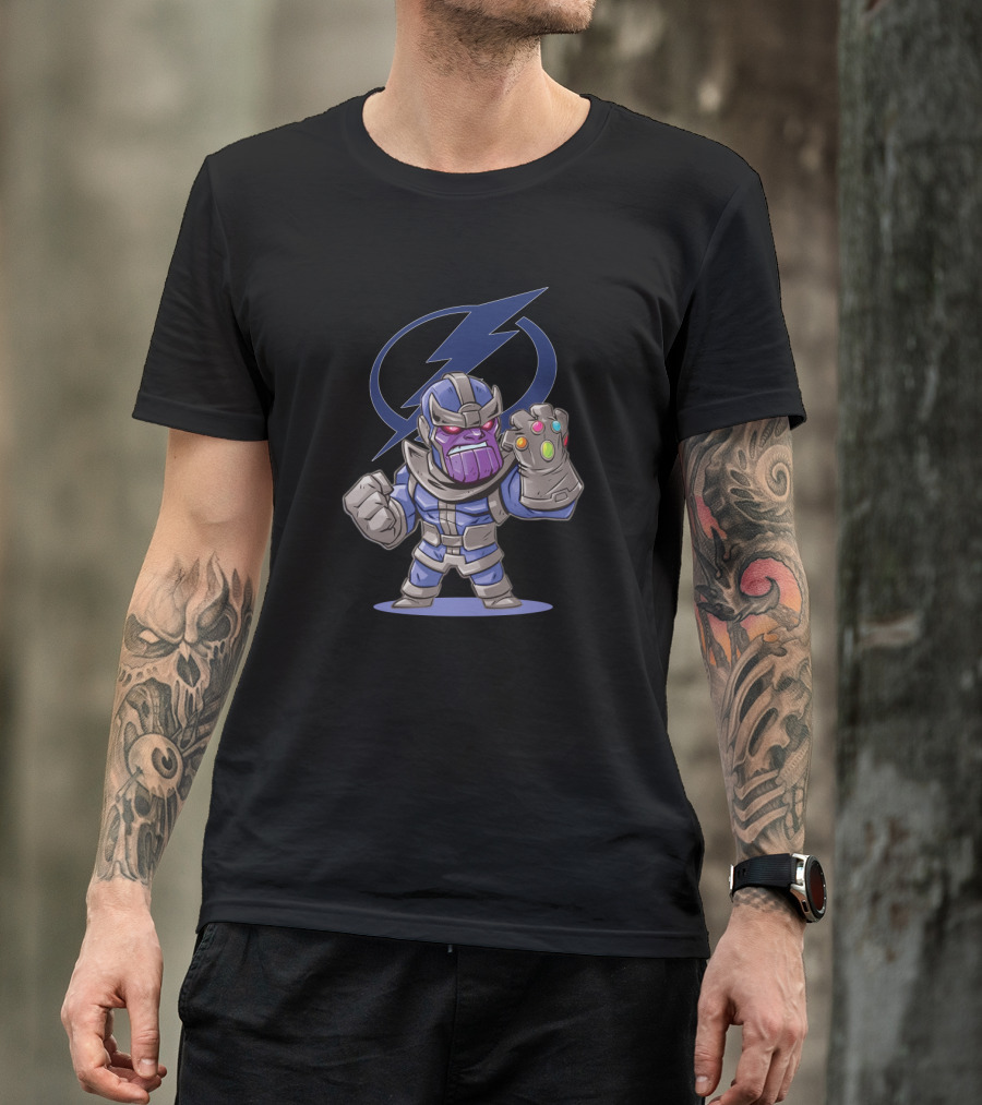 Thanos Tampa Bay Lightning Crossover Avengers Fans Marvel Infinity Gauntlet T-Shirt