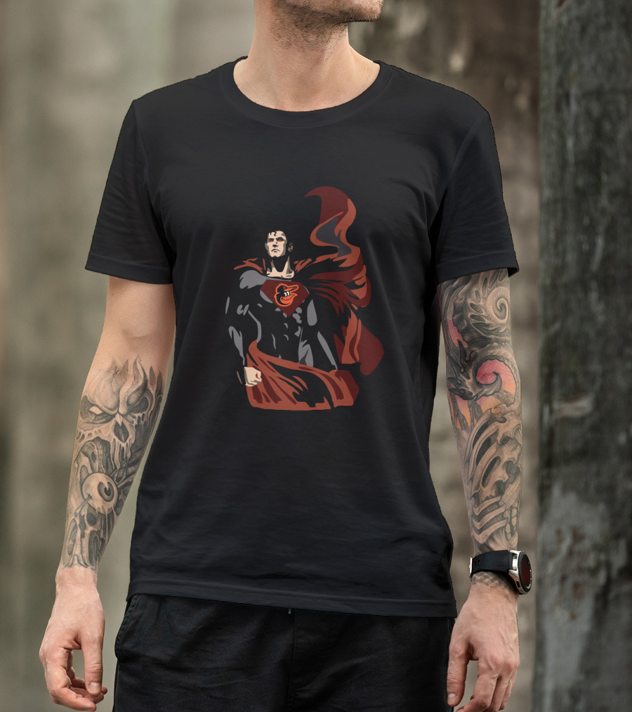 Superman Baltimore Orioles Crossover Fan T-Shirt