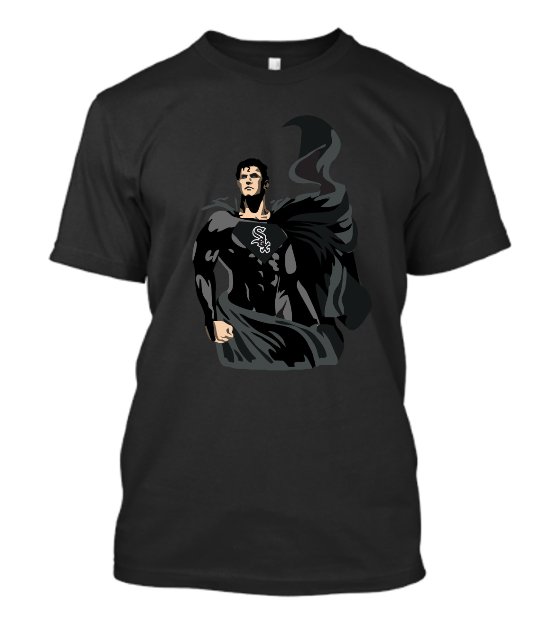 Superman Chicago White Sox Emblem Heroic Pose T-Shirt