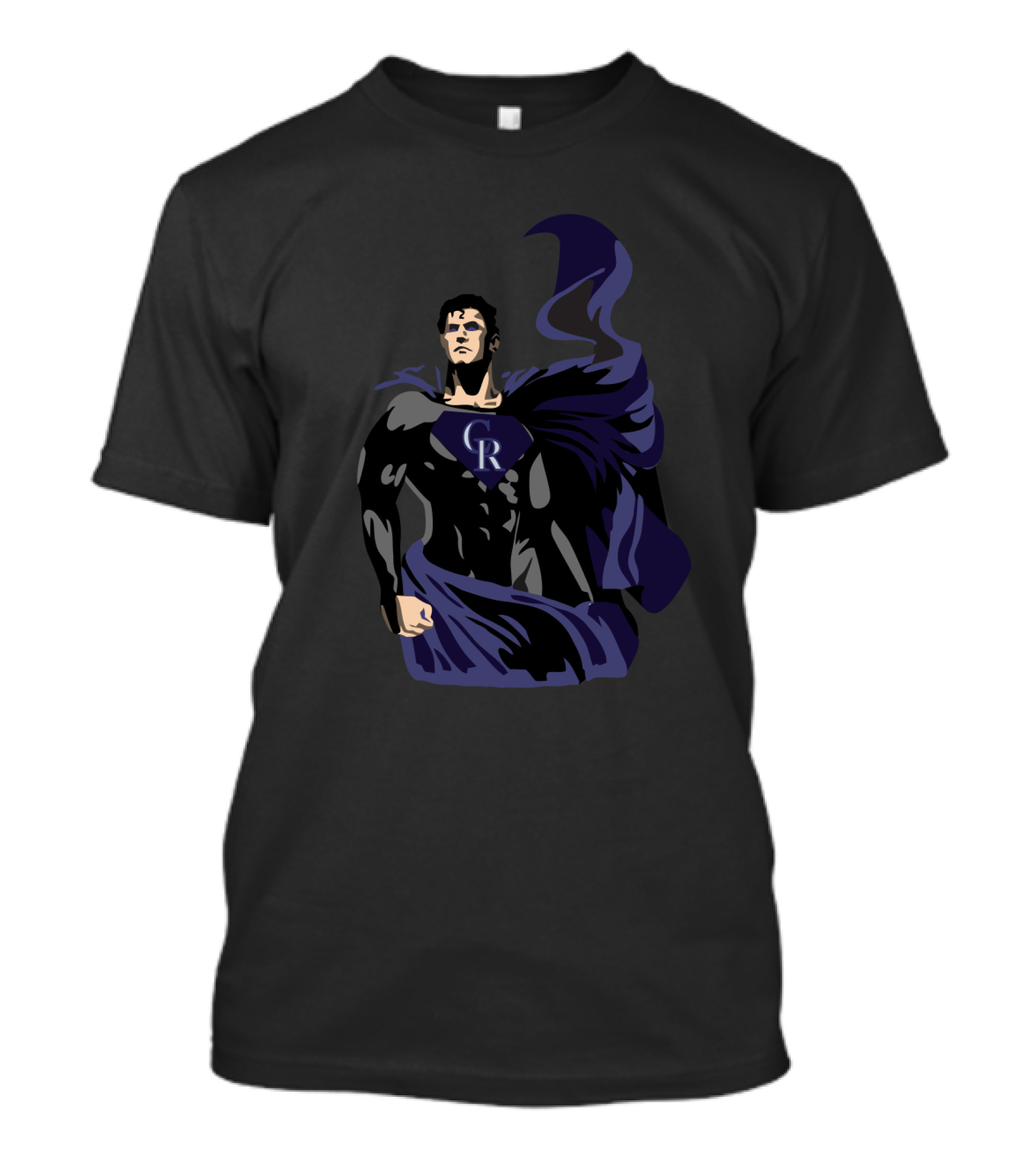 Superman Colorado Rockies CR Logo Emblem Iconic Hero T-Shirt