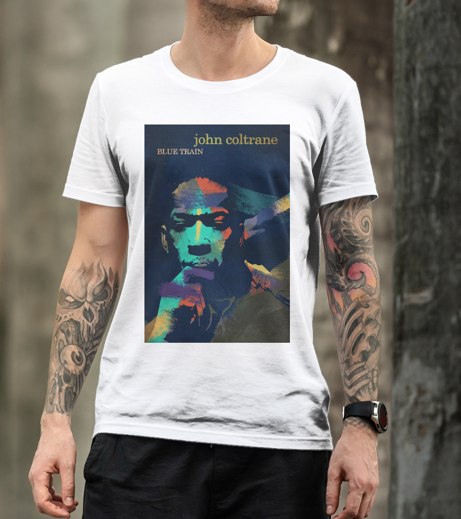 John Coltrane Blue Train Colorful Jazz Music Legend T-Shirt