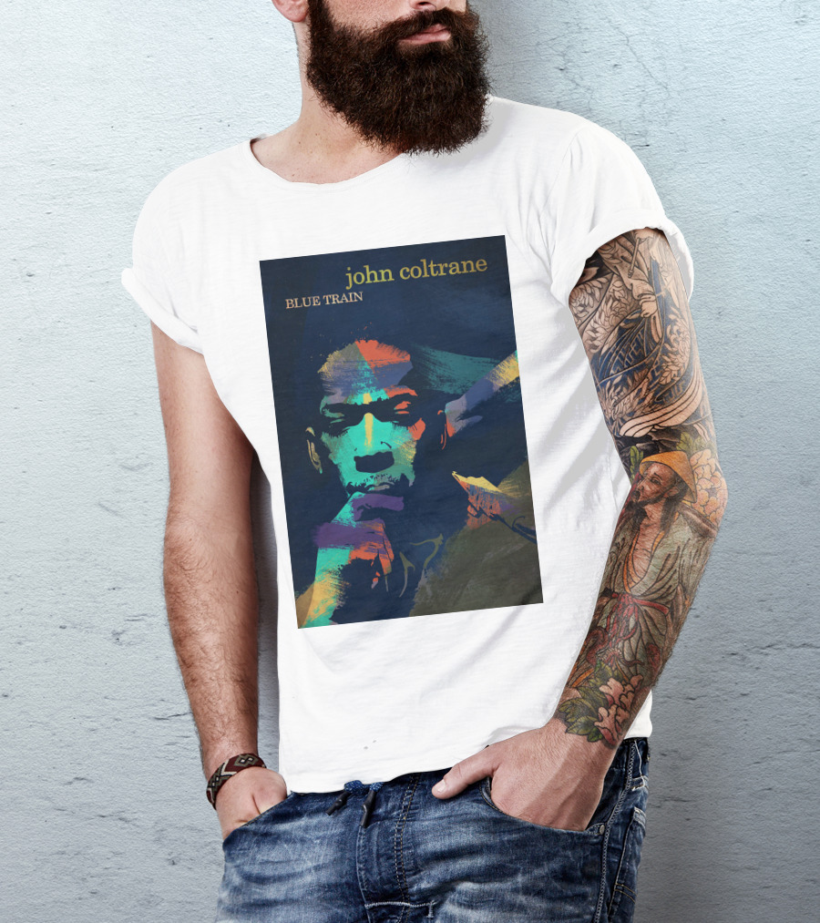 John Coltrane Blue Train Colorful Jazz Music Legend T-Shirt