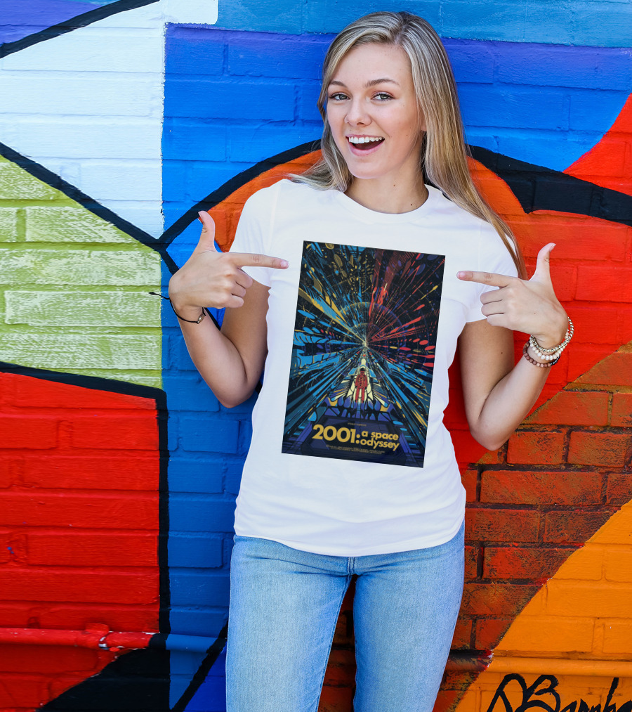 2001: A Space Odyssey Sci-Fi Psychedelic Explosion Astronaut Journey T-Shirt