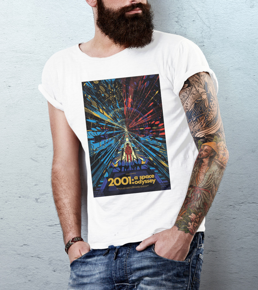 2001: A Space Odyssey Sci-Fi Psychedelic Explosion Astronaut Journey T-Shirt