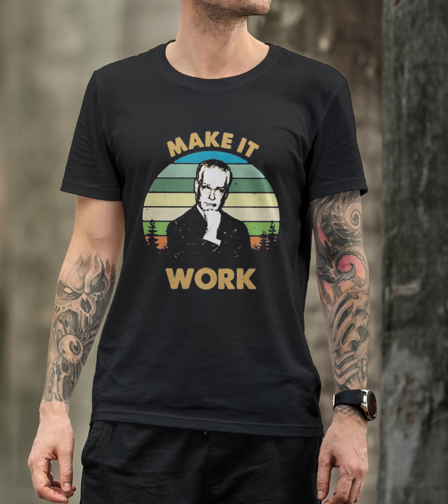 Make It Work Stylized Portrait With Retro T-Shirt