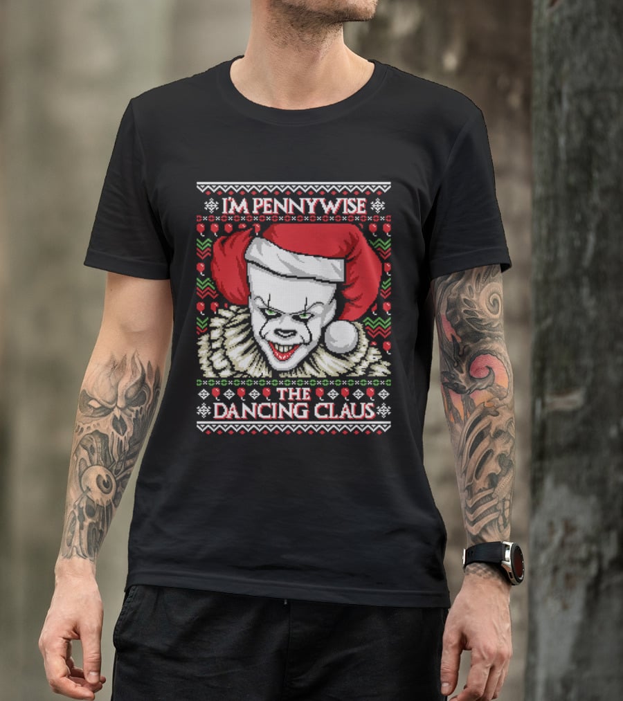 Pennywise Ugly Sweater The Dancing Claus Holiday T-Shirt