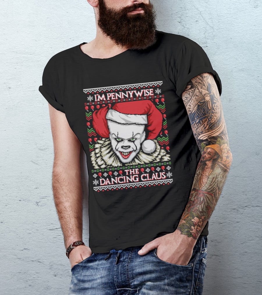 Pennywise Ugly Sweater The Dancing Claus Holiday T-Shirt